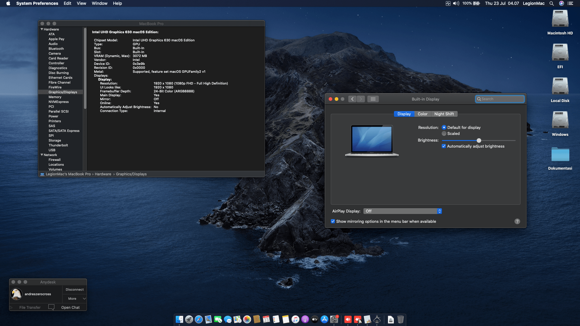 Lenovo Legion Y530 15ICH [CoffeeLake   Intel UHD 630 + I2C] 3